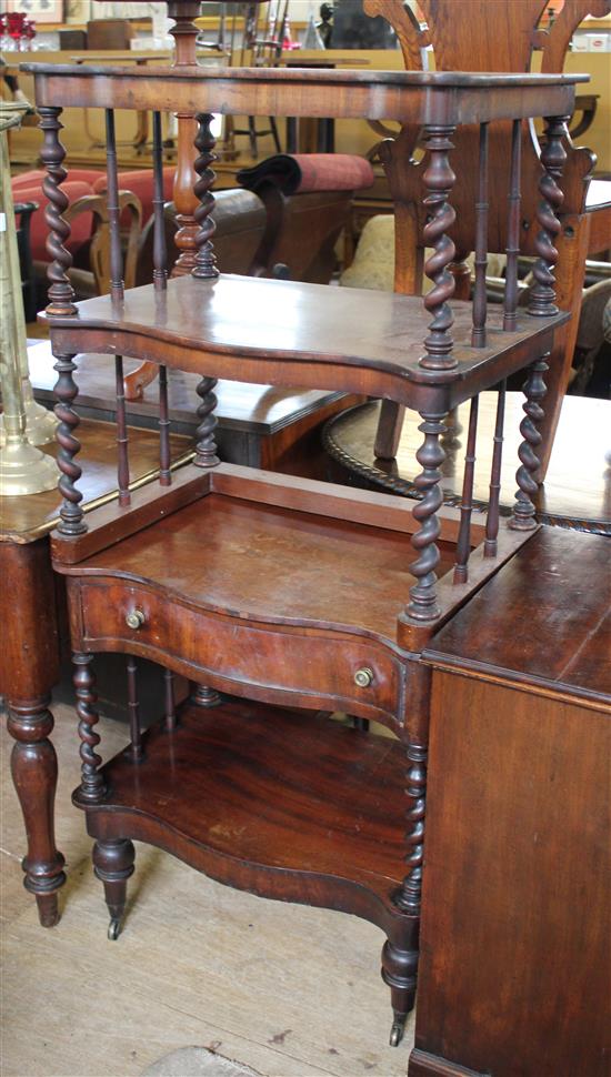 Victorian mahogany whatnot, cut down